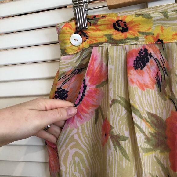 Day Space Night Floral Silk Pants One Size - Picture 6 of 7